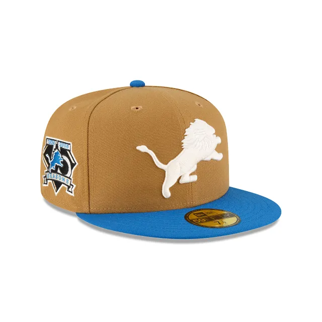 Detroit Lions Ivory Wheat 59FIFTY Fitted Hat