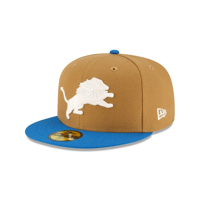 Detroit Lions Ivory Wheat 59FIFTY Fitted Hat