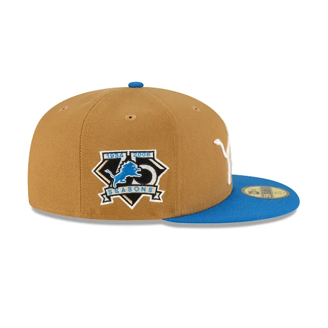 Detroit Lions Ivory Wheat 59FIFTY Fitted Hat