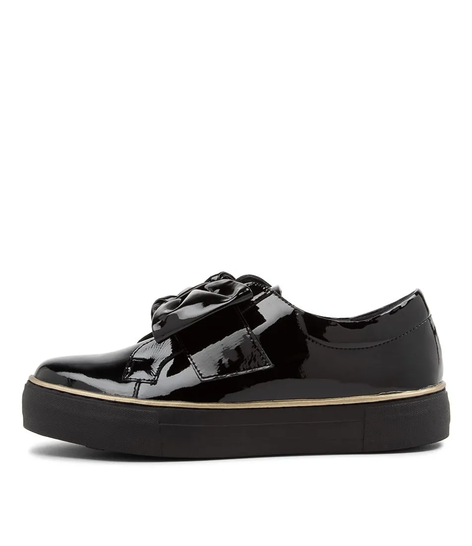 DJANGO & JULIETTE Folko Black Patent Leather Sneakers Bs