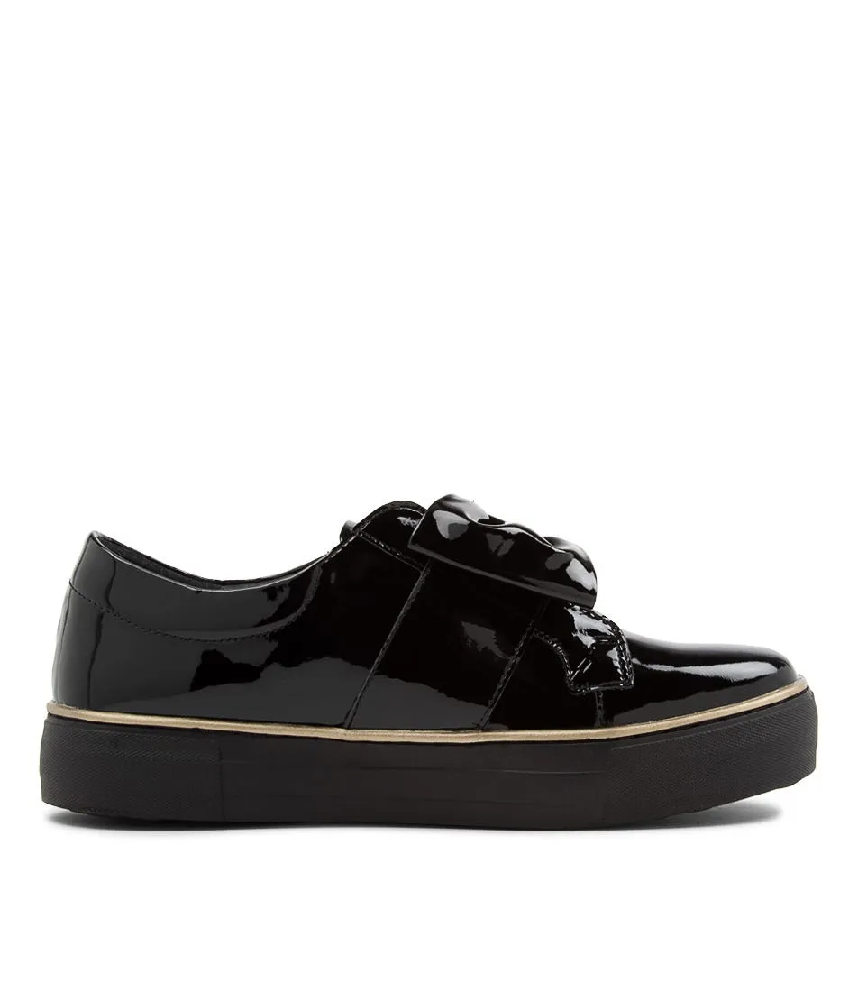 DJANGO & JULIETTE Folko Black Patent Leather Sneakers Bs