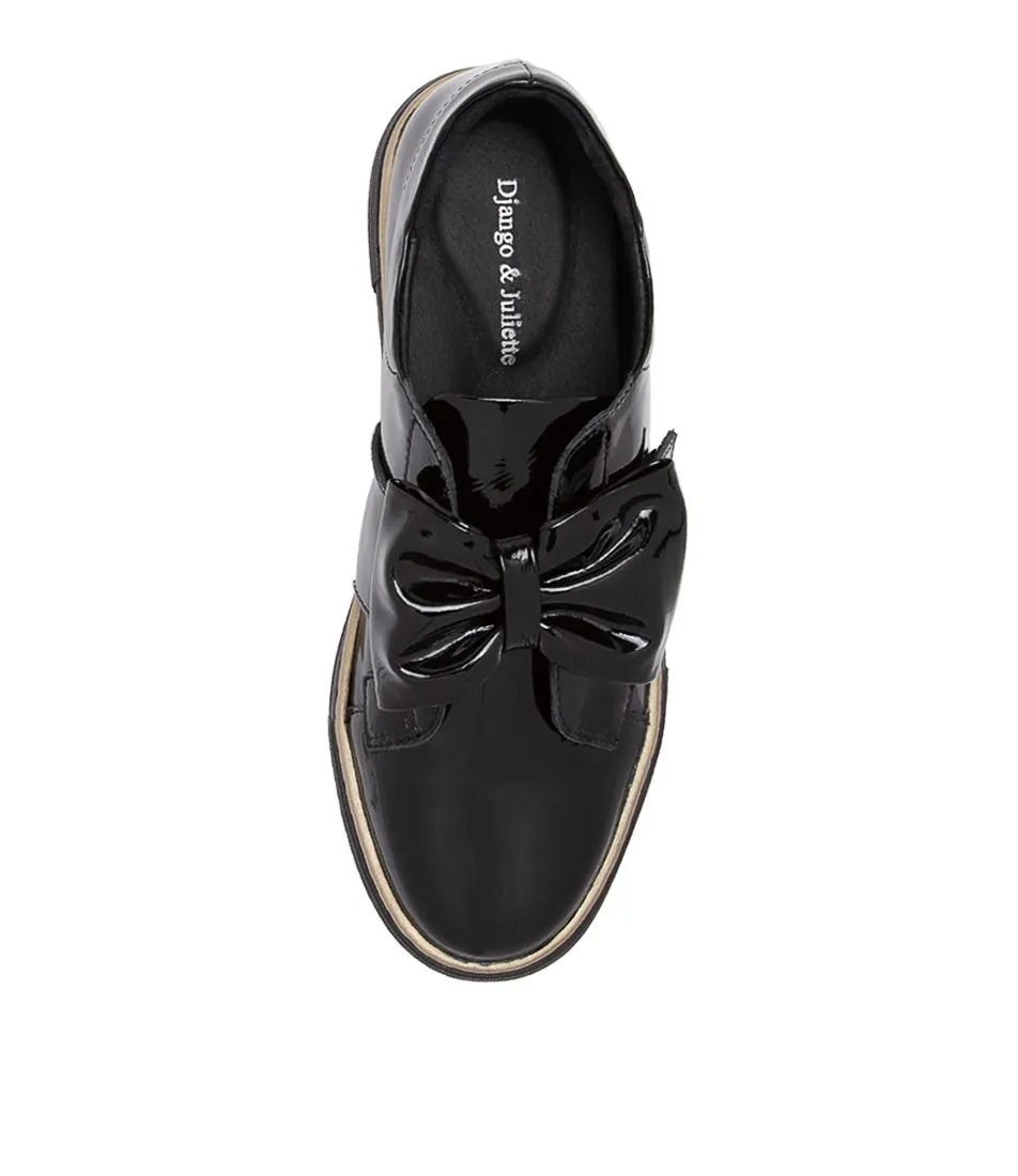 DJANGO & JULIETTE Folko Black Patent Leather Sneakers Bs