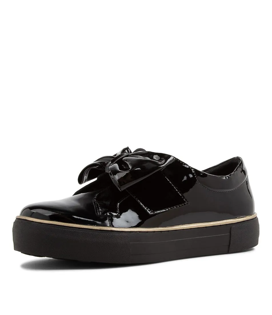 DJANGO & JULIETTE Folko Black Patent Leather Sneakers Bs