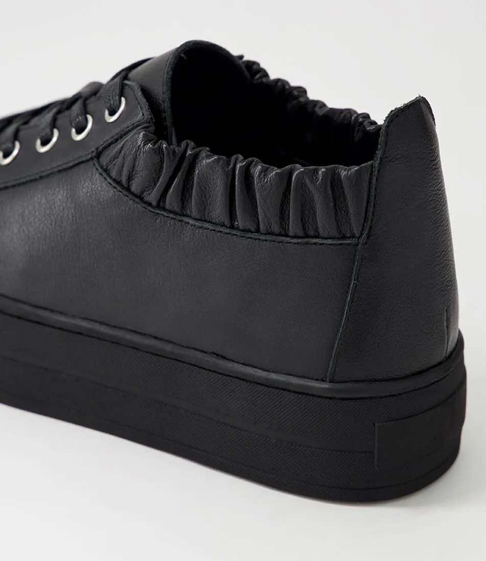 DJANGO & JULIETTE Sulie Black Leather Sneakers