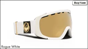 Dragon Rogue Goggles- White with Gold Lens