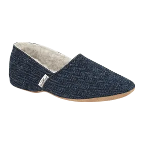 Draper of Glastonbury Lewis Tweed Slipper With Sheepskin Lining