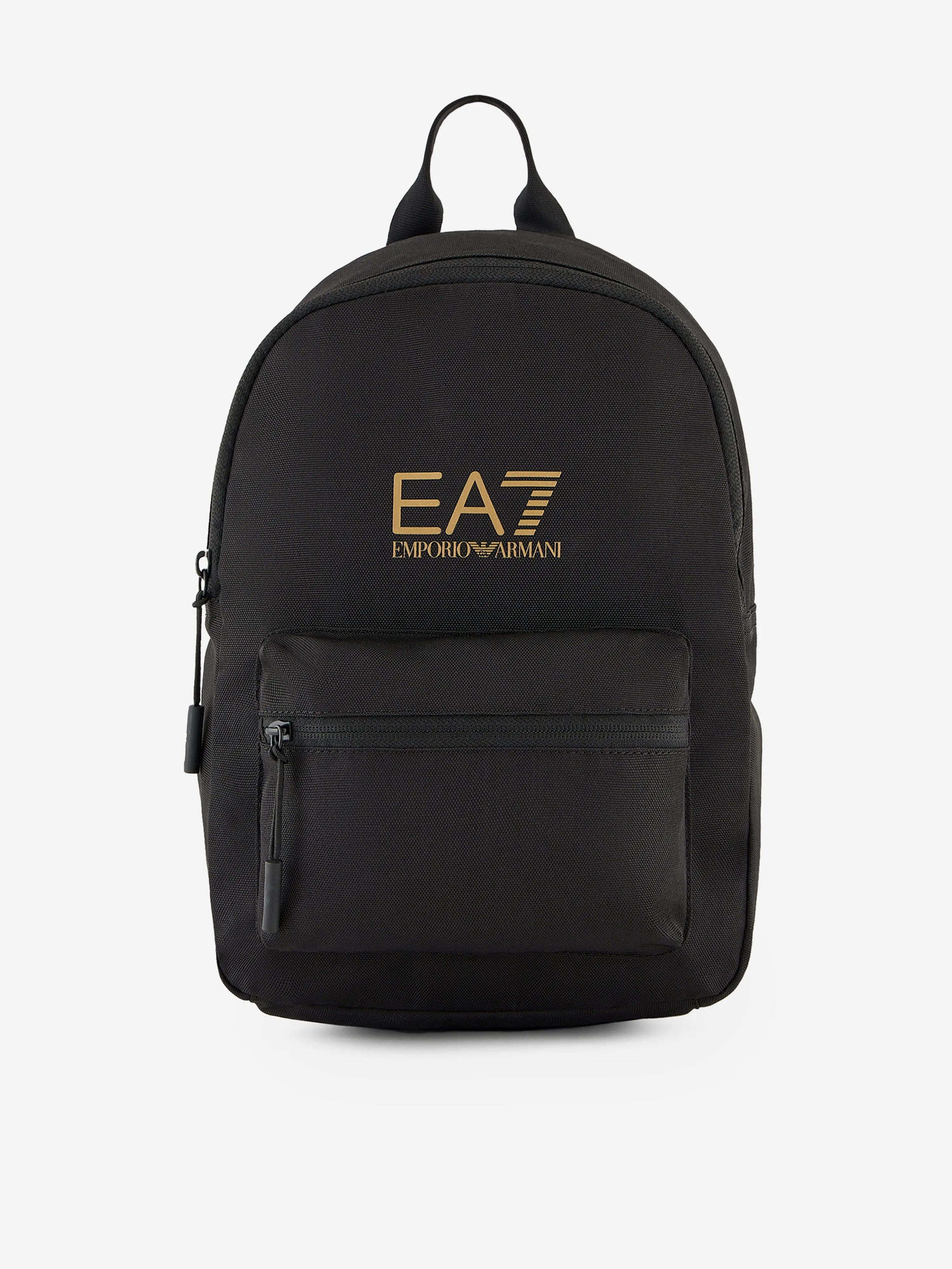 EA7 Emporio Armani Kids Gold Logo Backpack in Black (33cm)