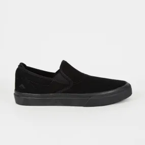 Emerica - Wino G6 Slip On (Vegan Suede) Shoes - Black