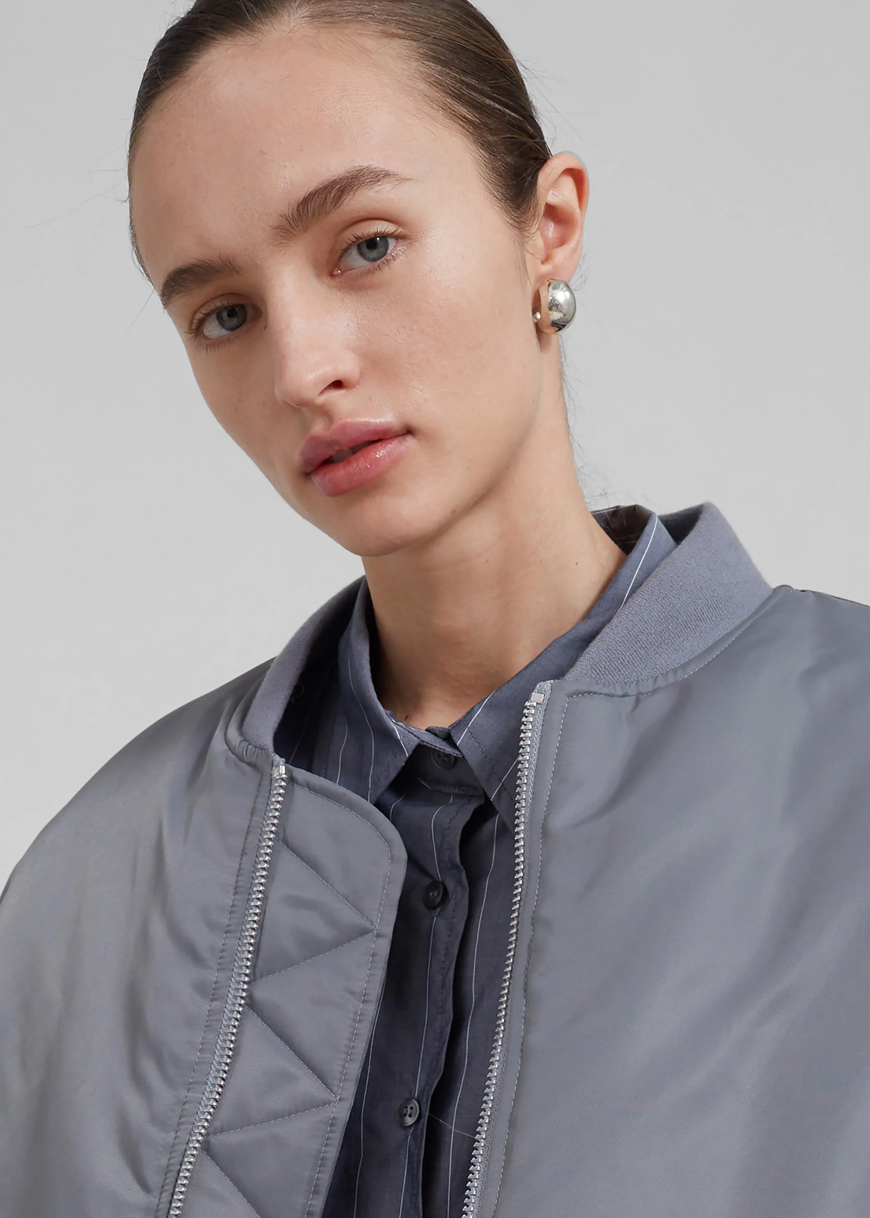 Erina Padded Bomber - Grey