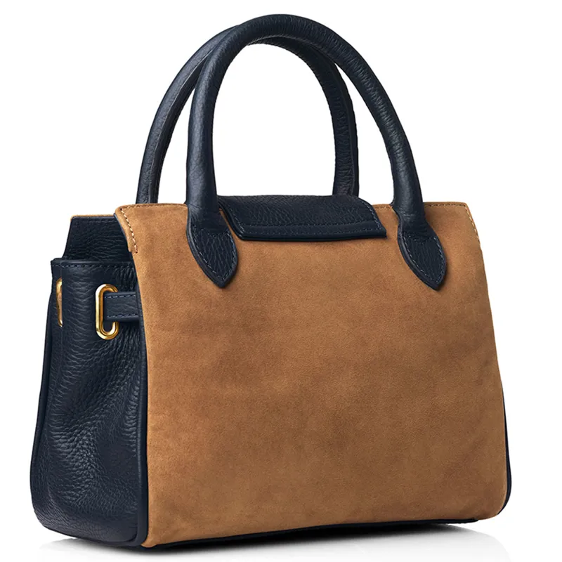 Fairfax and Favor Mini Windsor Handbag - Tan/Navy