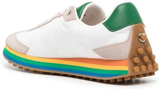 Ferragamo Iggy rainbow-sole sneakers Multicolour