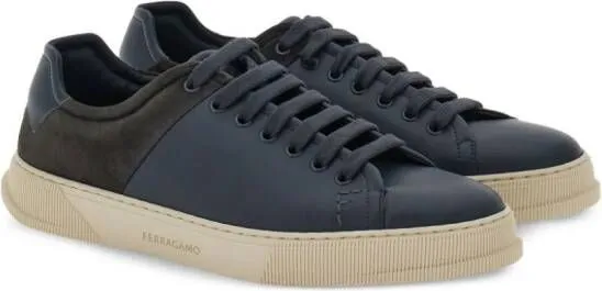 Ferragamo lace-up leather sneakers Grey