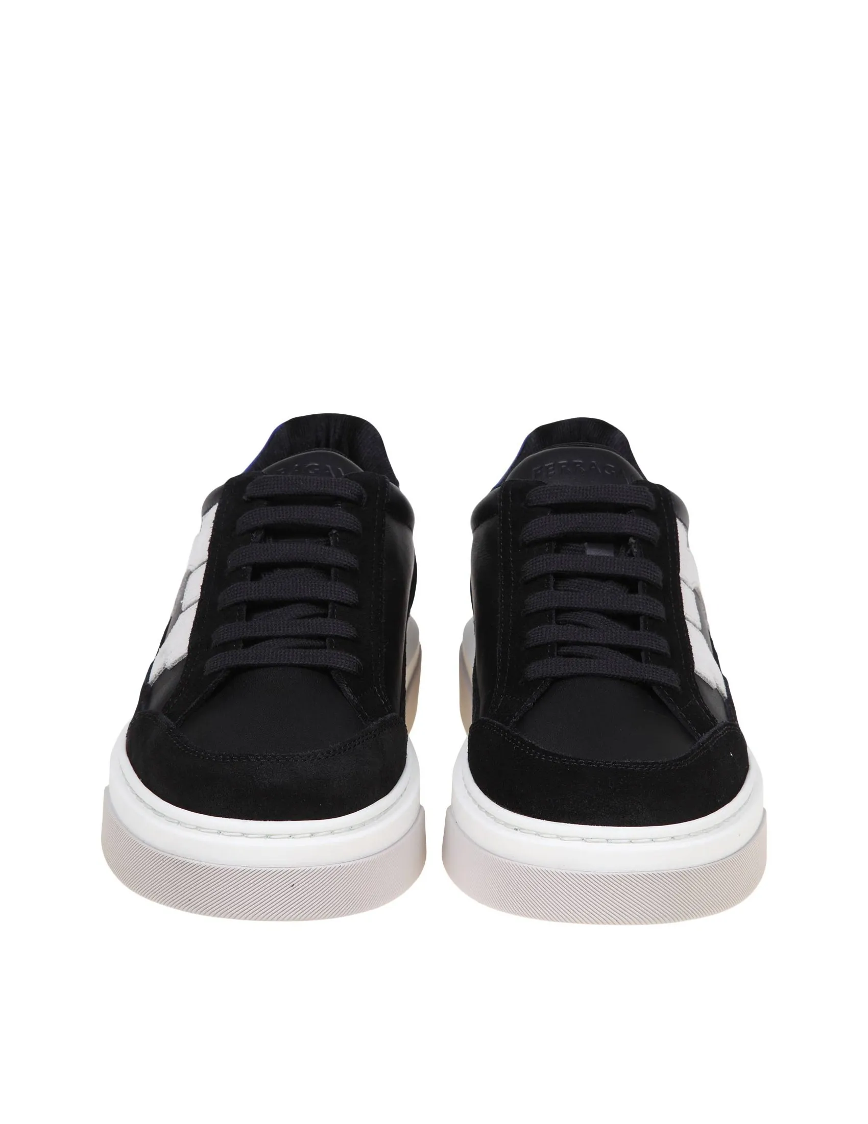 FERRAGAMO LOW GANCINI SNEAKERS IN MESH