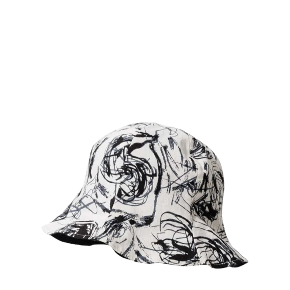 FLOWER SKETCH TULIP HAT NATURAL/BLACK | Bodega