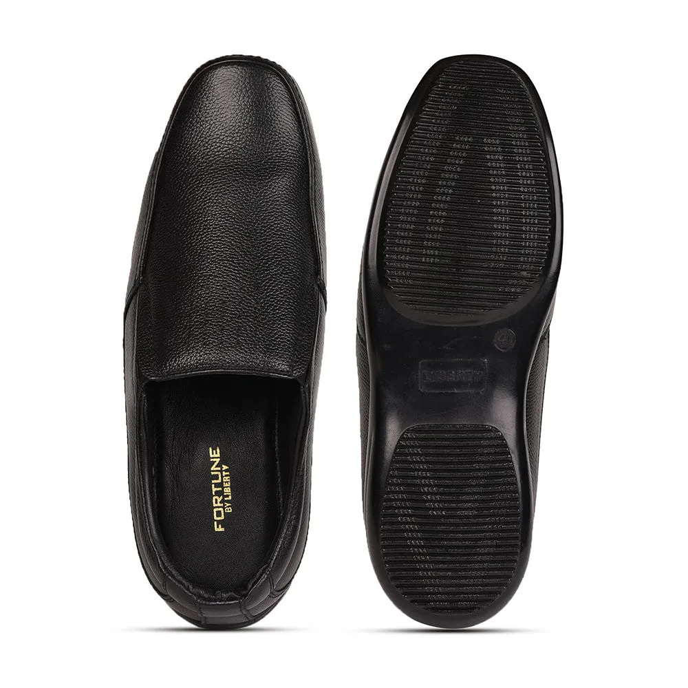 Fortune (Black) Classic Loafer Shoes For Men By Liberty