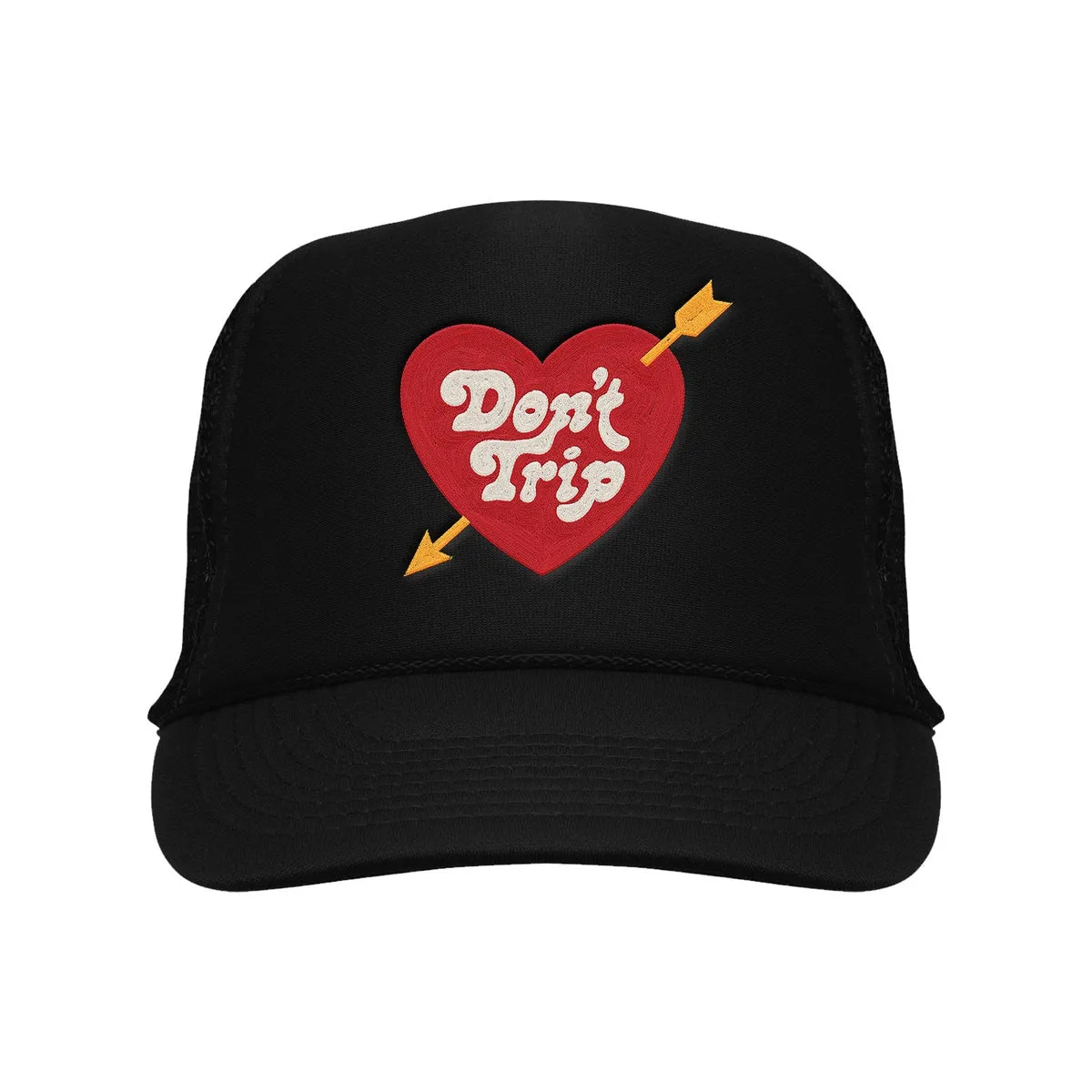 FREE & EASY HEART & ARROW EMBROIDERED TRUCKER HAT