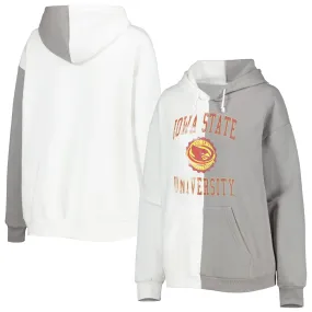 Gameday Couture Iowa State Cyclones Women's Gray/White Split Pullover Hoodie