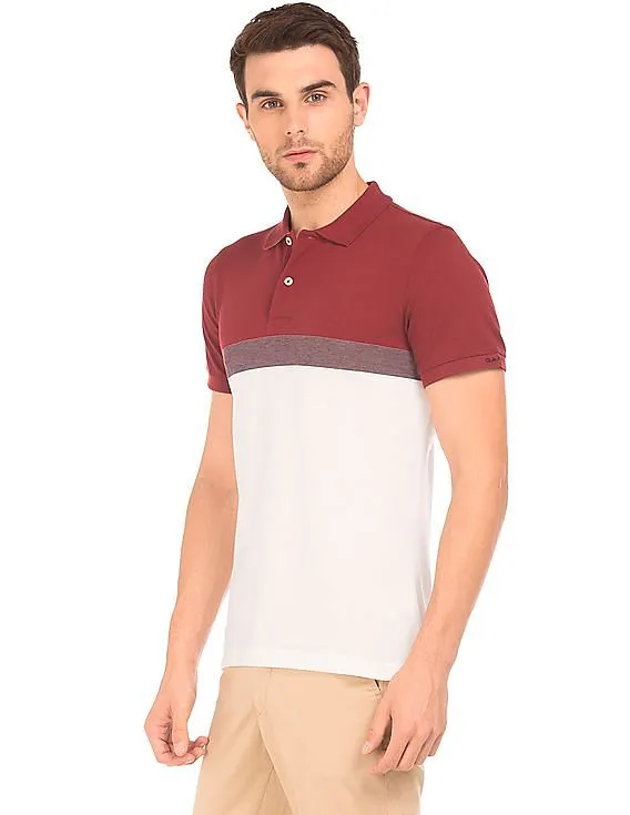 Gant Striped Pique Polo Shirt