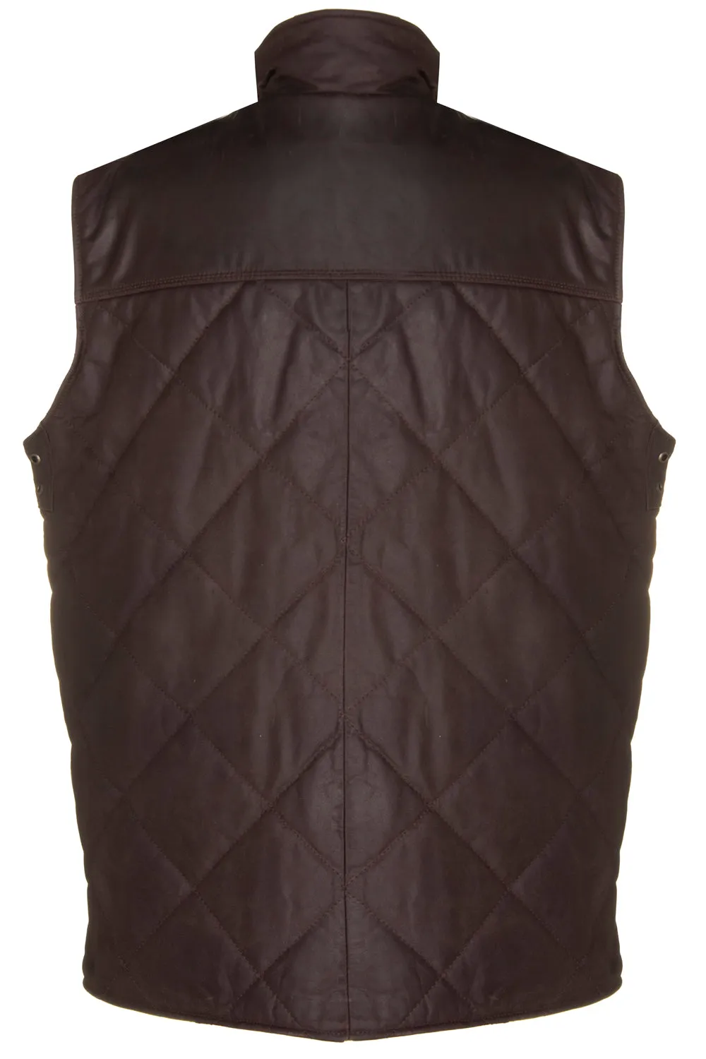 Gardening Walking Fashionable Quilted Leather Body-Warmer Waistcoat in Waxed Nubuck