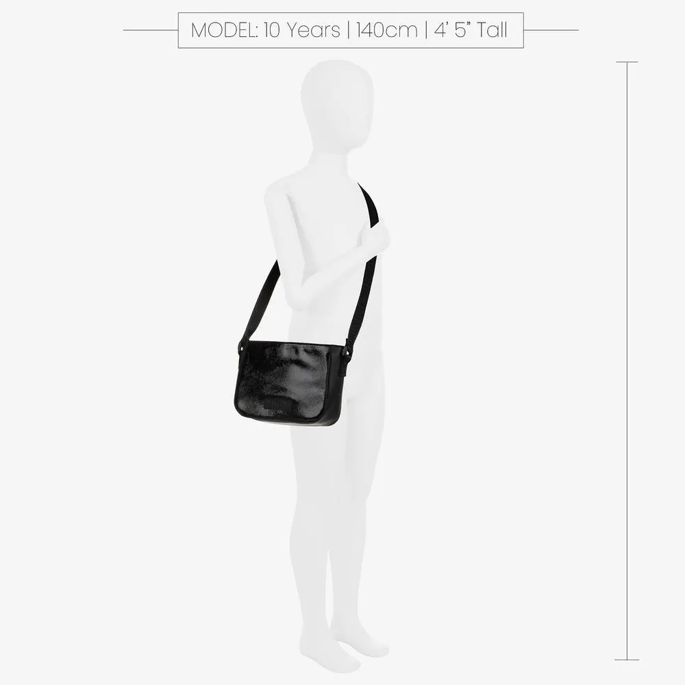 Girls Black Shoulder Bag (24cm)