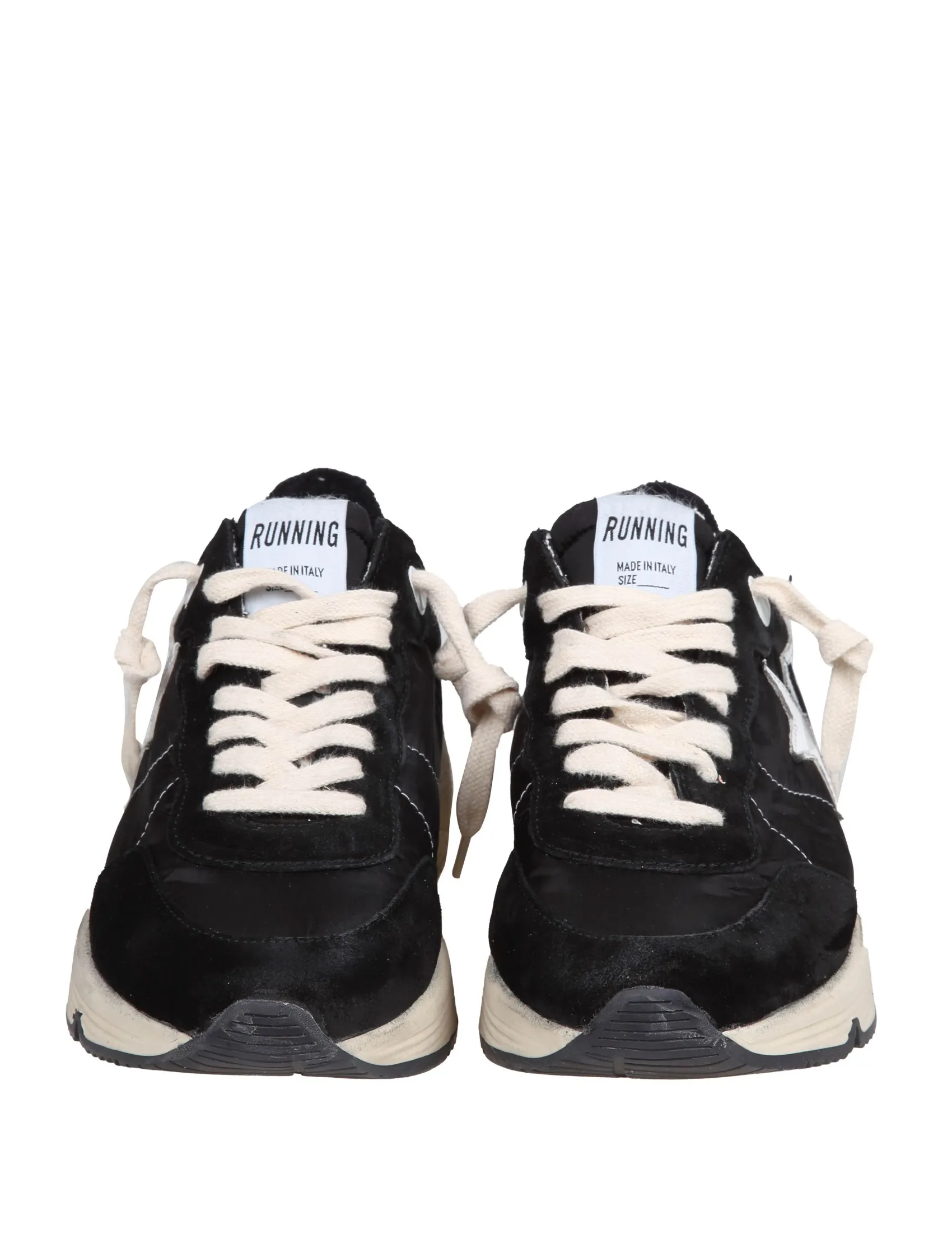 GOLDEN GOOSE RUNNING SUN SNEAKERS IN SUEDE COLOR BLACK/WHITE