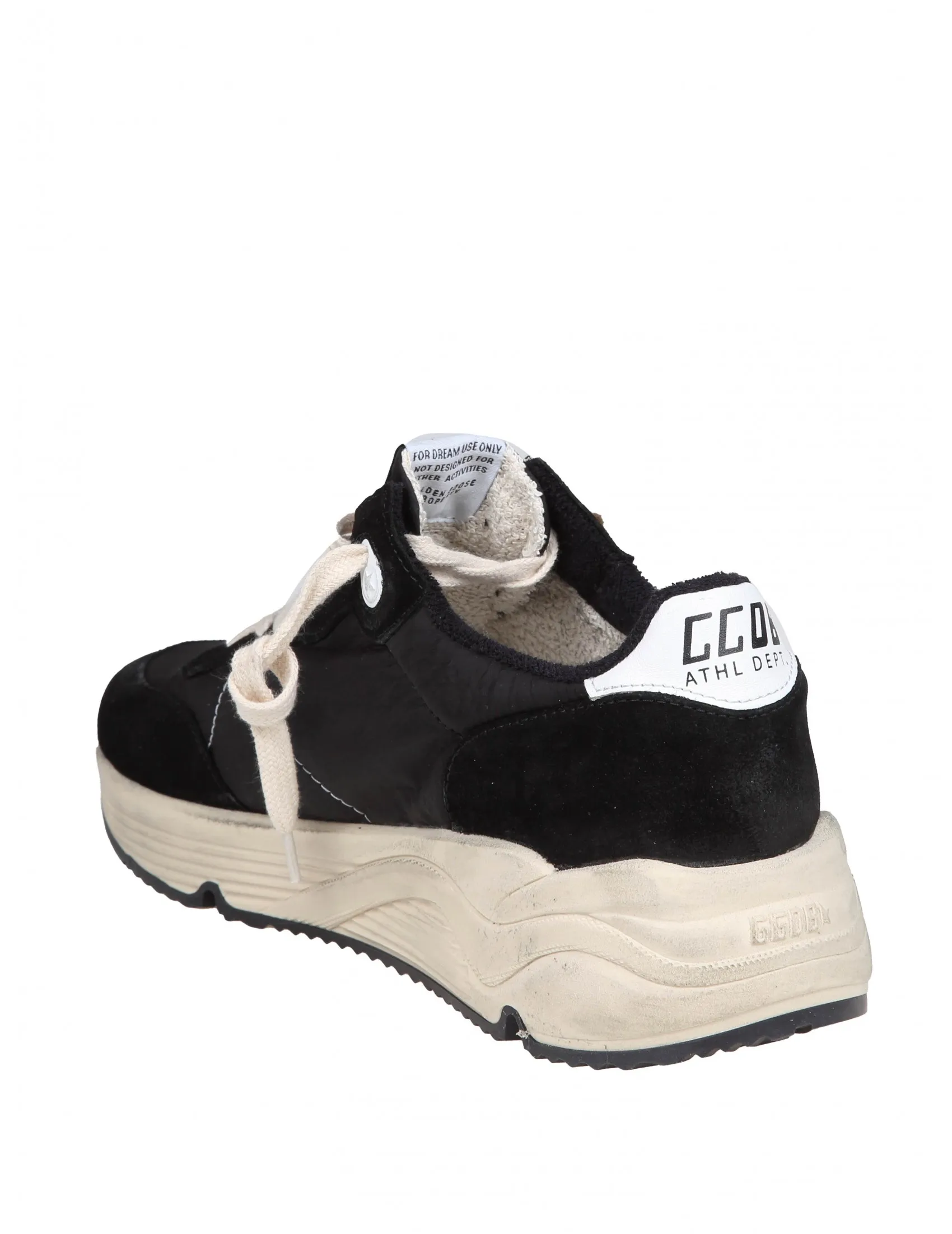 GOLDEN GOOSE RUNNING SUN SNEAKERS IN SUEDE COLOR BLACK/WHITE