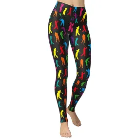 Golfer Pattern Yoga Leggings