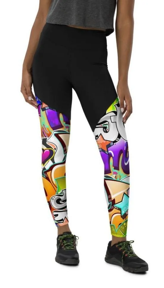 Graffiti Compression Leggings