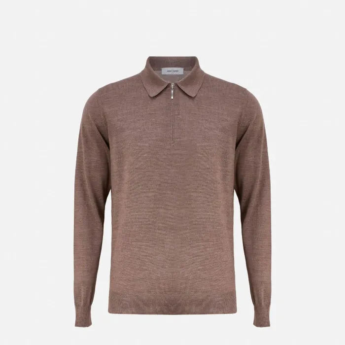 GRAN SASSO   Half Zip Cashmere Polo 