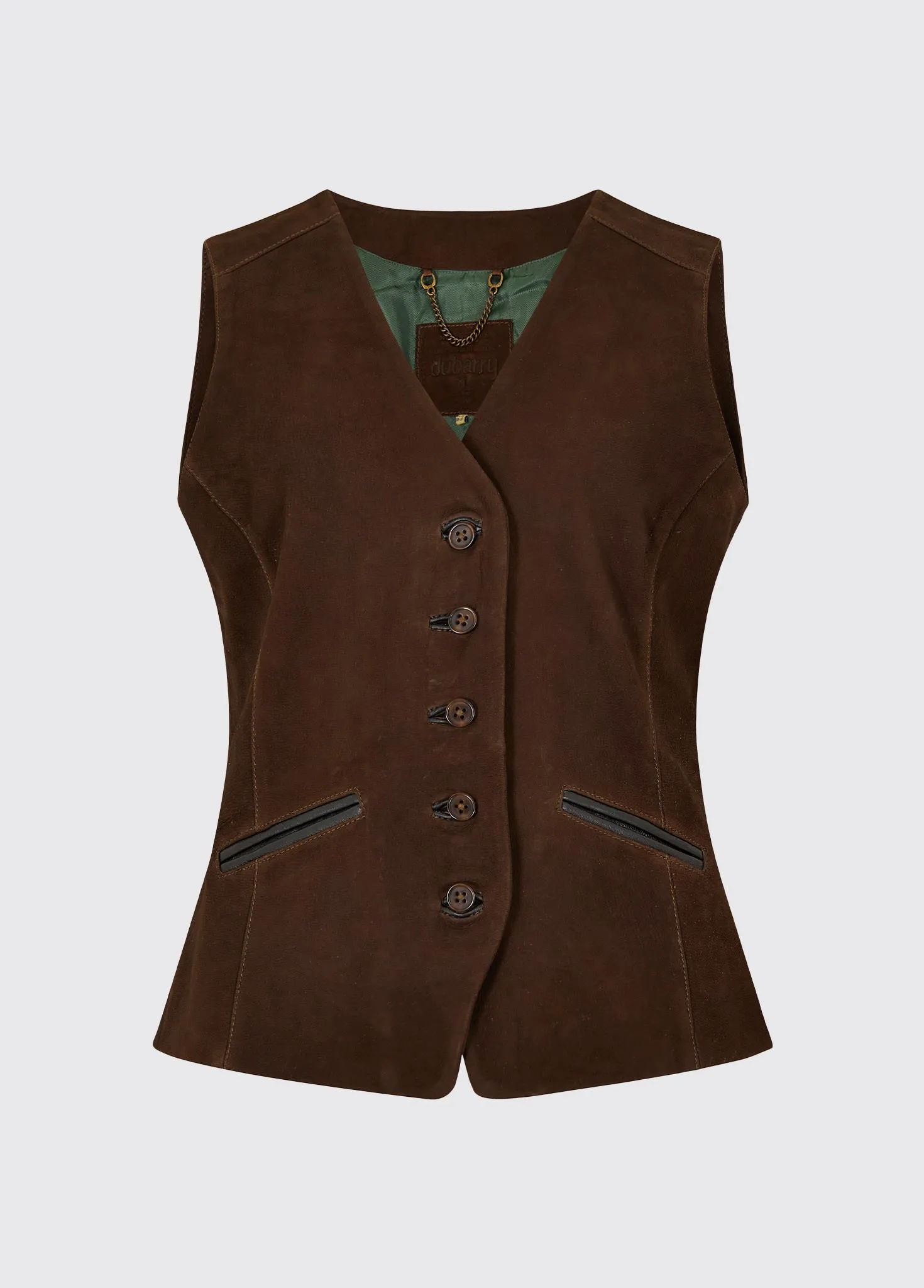 Greville Ladies Tailored Waistcoat - Walnut