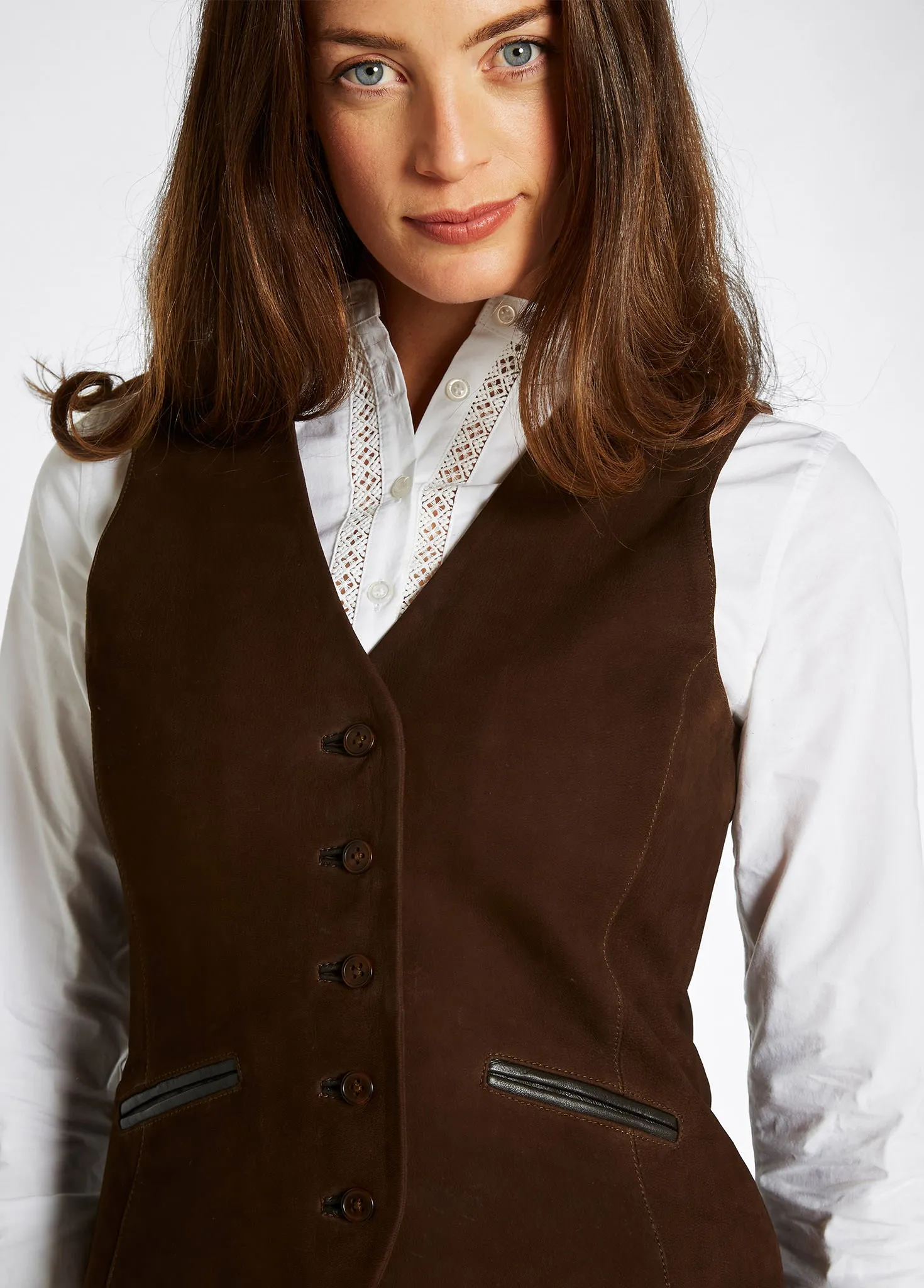 Greville Ladies Tailored Waistcoat - Walnut