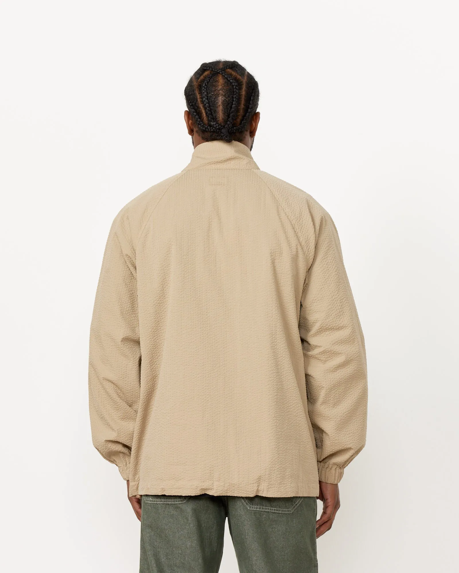 Half Zip Track Jacket in Sand