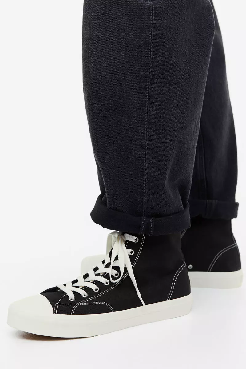 H&M Canvas hi-top trainers