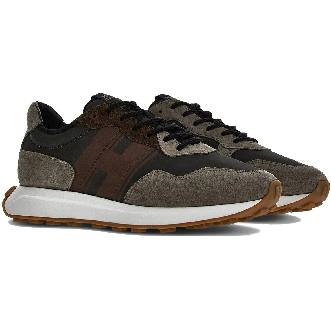 Hogan H601 Sneakers - Dark Gray/Brown