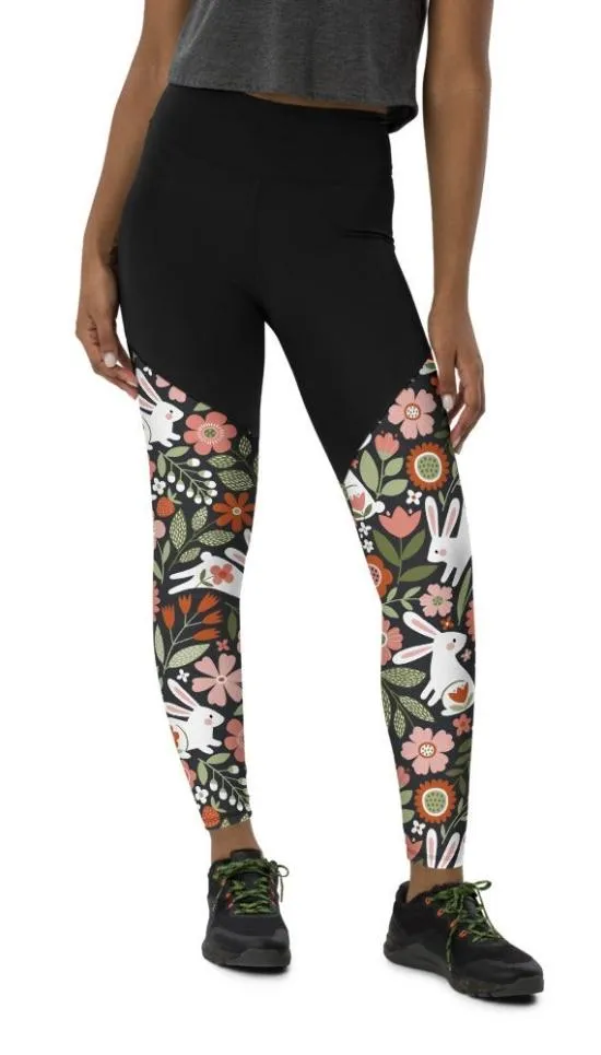 Hopping Bunny Compression Leggings