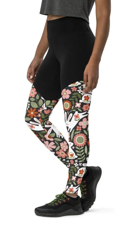 Hopping Bunny Compression Leggings