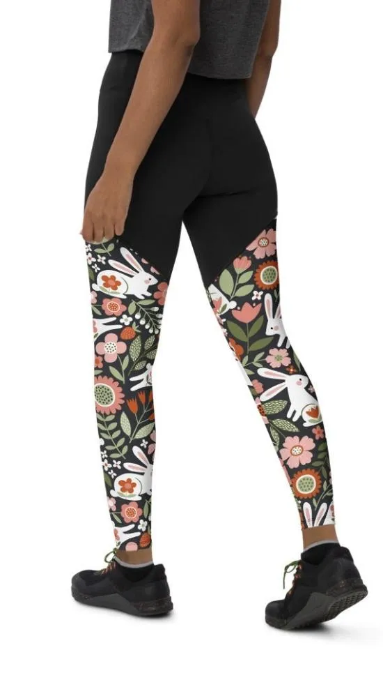 Hopping Bunny Compression Leggings