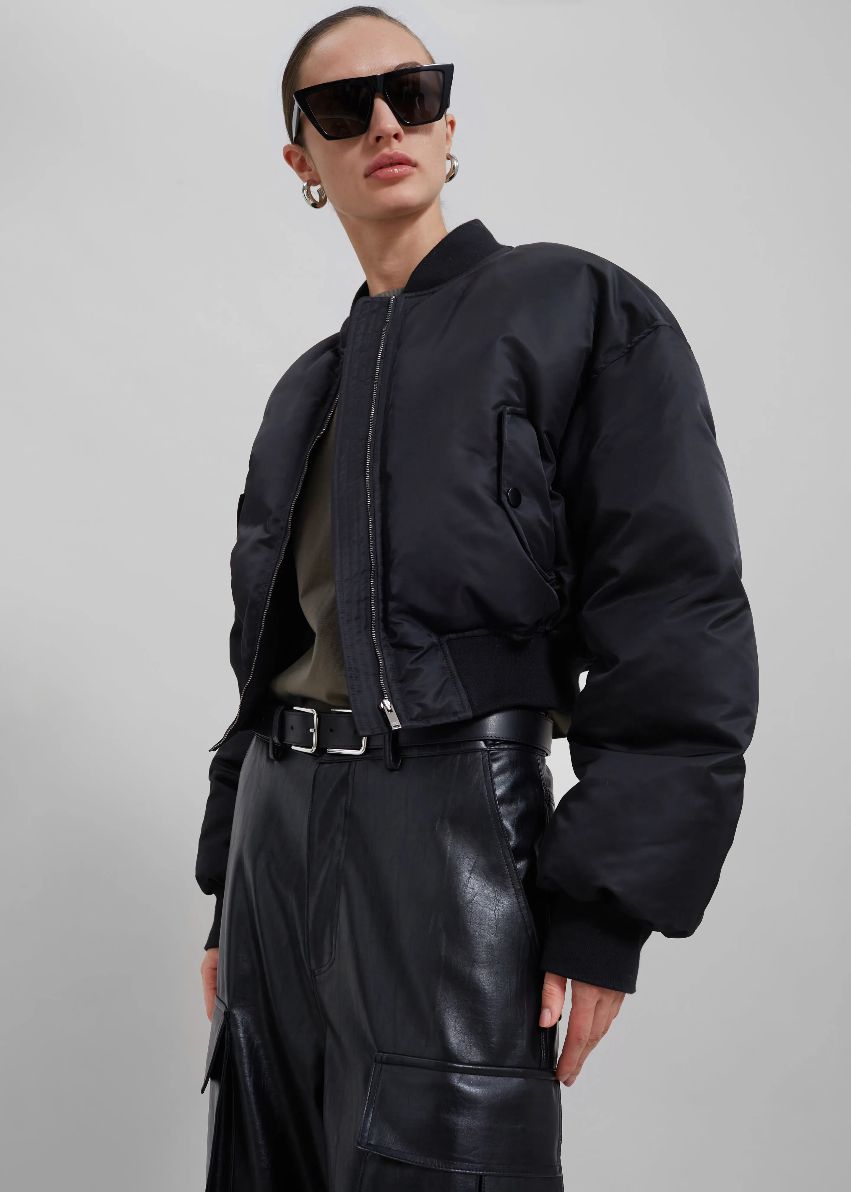 Houghton Cropped Bomber - Black