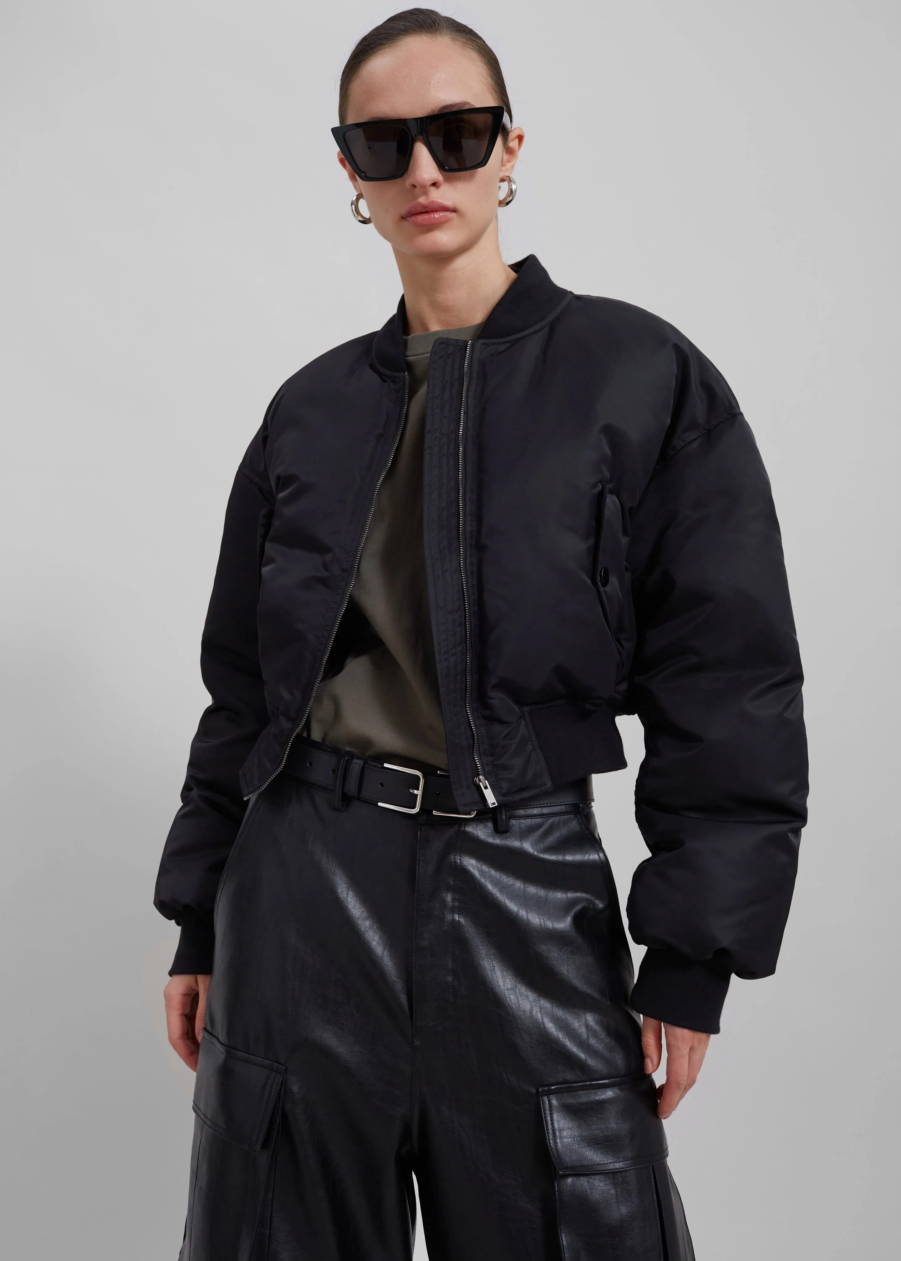 Houghton Cropped Bomber - Black