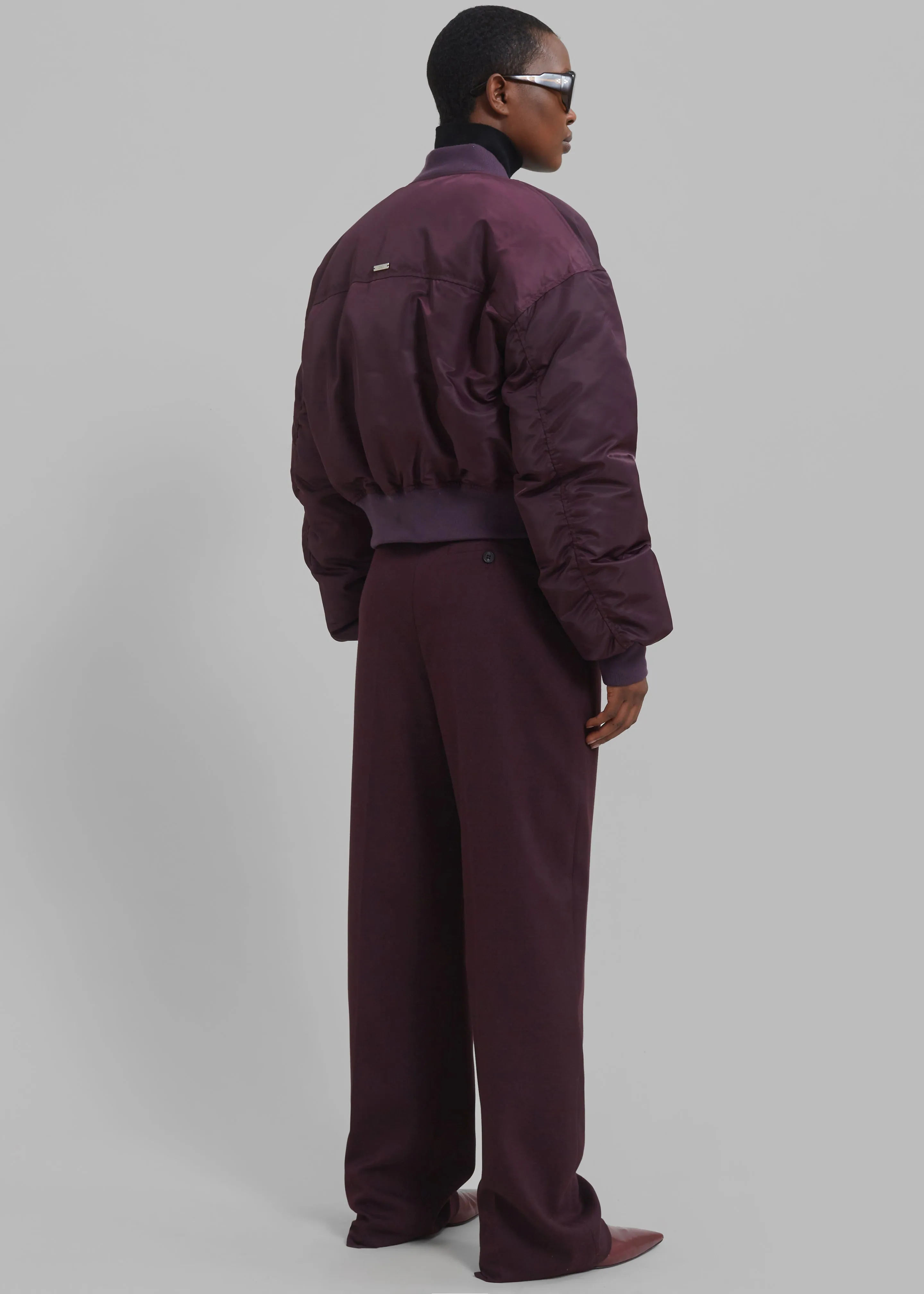 Houghton Cropped Bomber - Prune