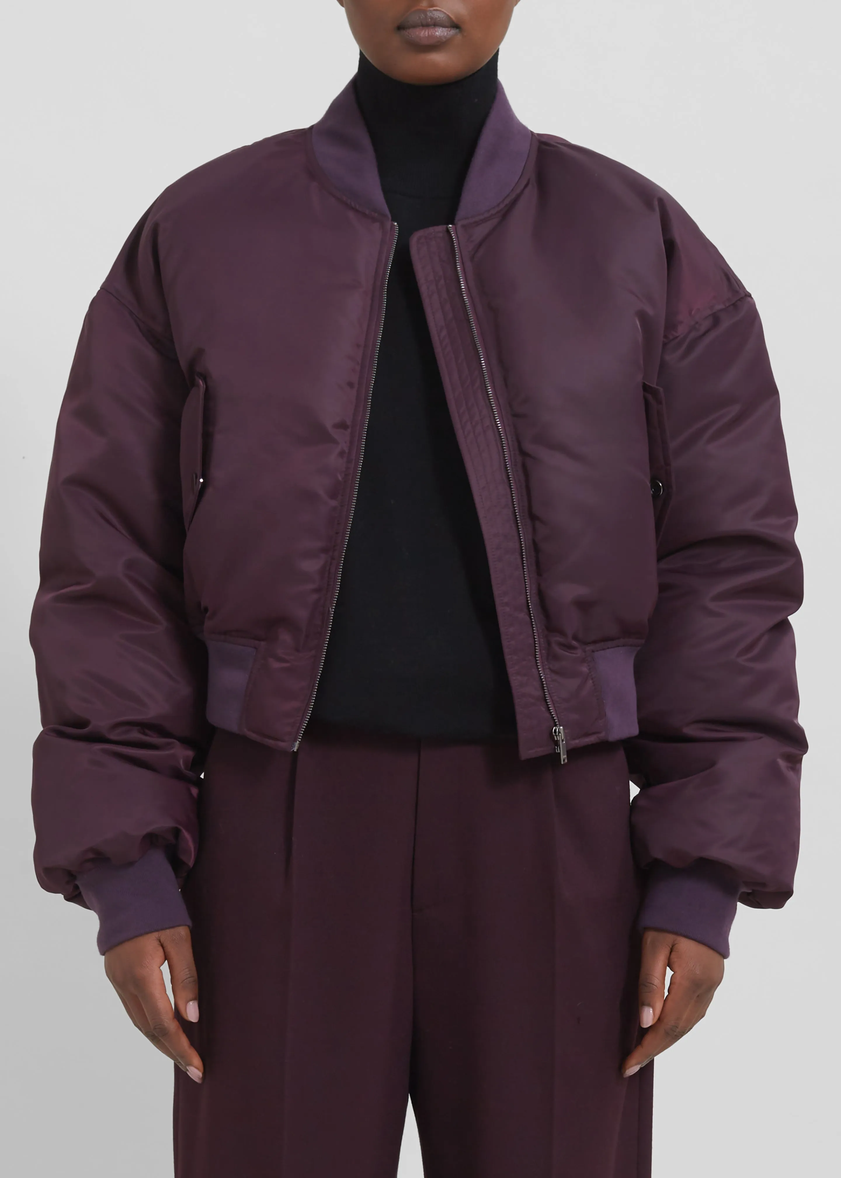 Houghton Cropped Bomber - Prune