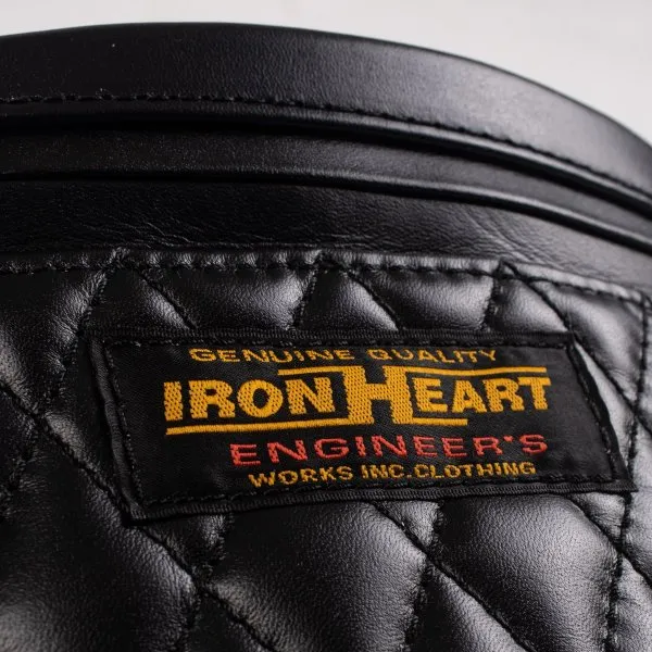 Iron Heart Diamond Stitched Leather Waist Bag