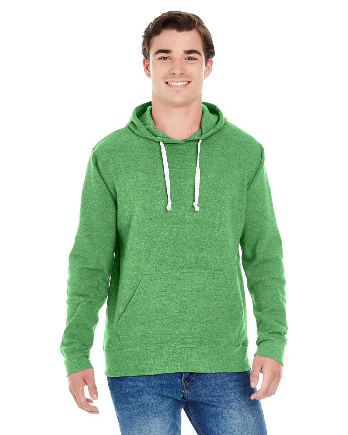 J8871 J-America Adult Tri-Blend Hooded Fleece SKU: J8871