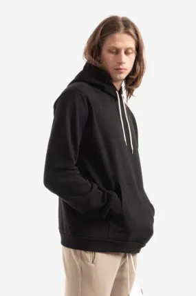 John Elliott cotton sweatshirt men's black color hooded smooth