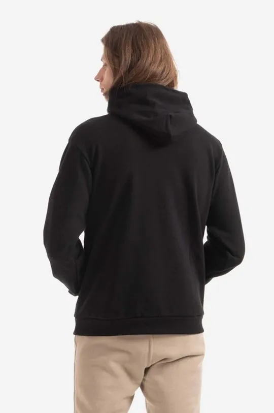 John Elliott cotton sweatshirt men's black color hooded smooth