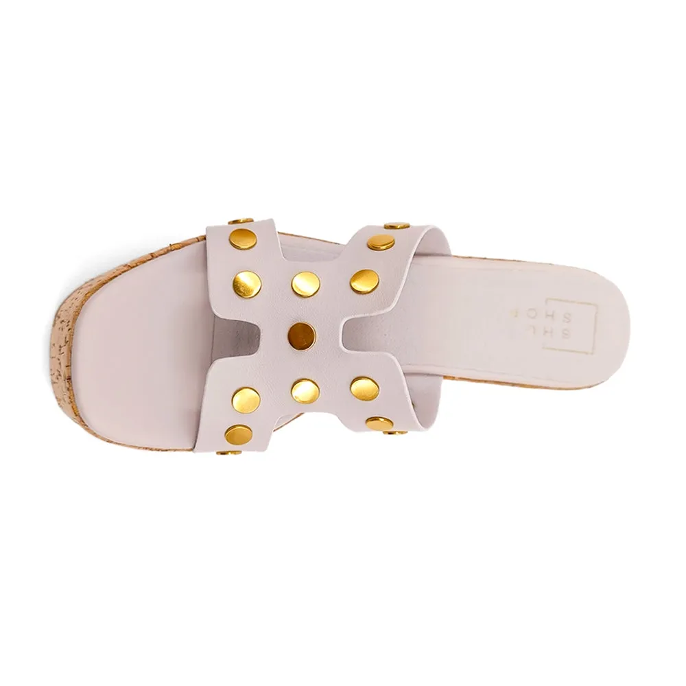 Jordana Studded Wedge Sandals