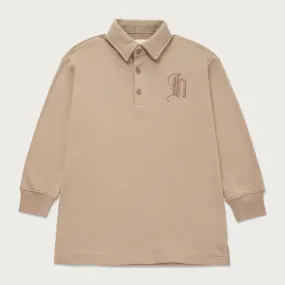 Kids L/S Pique Polo - Sand