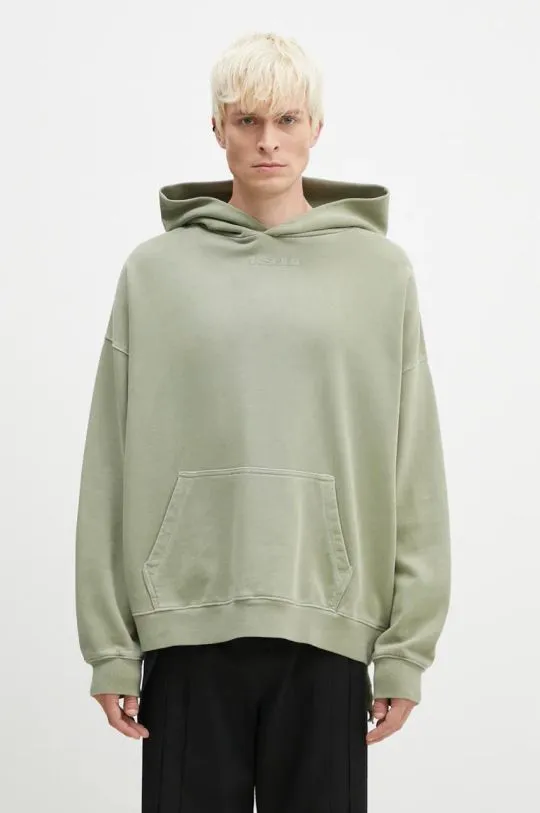 KSUBI cotton sweatshirt Sott Ekcess men's green color hooded with a print MFA24FL003