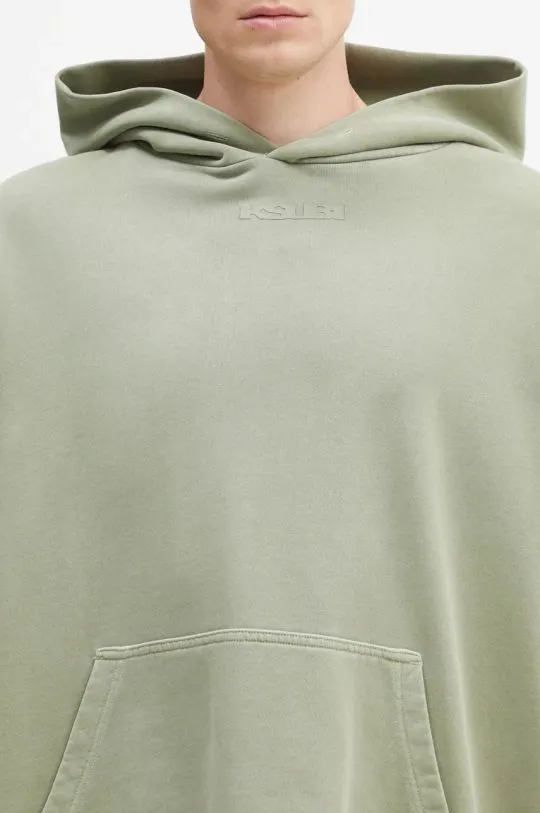 KSUBI cotton sweatshirt Sott Ekcess men's green color hooded with a print MFA24FL003