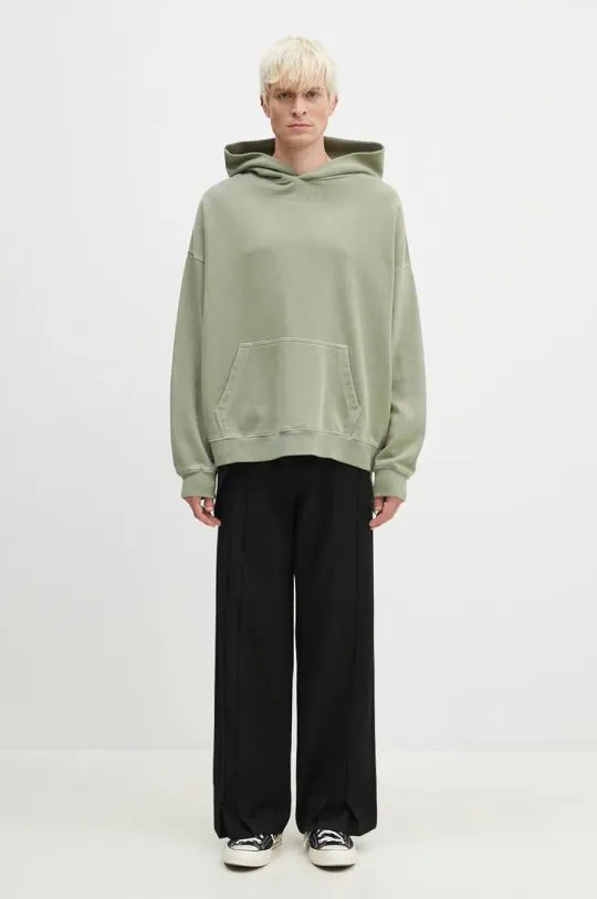 KSUBI cotton sweatshirt Sott Ekcess men's green color hooded with a print MFA24FL003